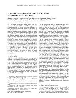 Largescale, Realistic Laboratory Modeling of M2 Internal Tide