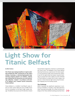 Light Show for Titanic Belfast