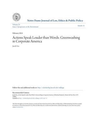 Greenwashing in Corporate America Jacob Vos