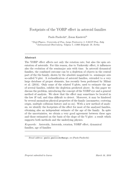 Footprints of the YORP Effect in Asteroid Families
