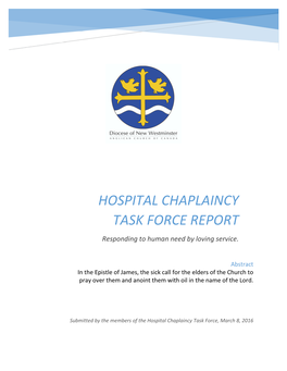 Hospital Chaplaincy Task Force Report