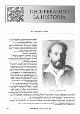 Dr. Honorio Gimeno