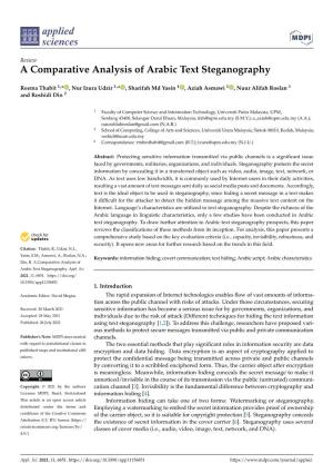 A Comparative Analysis of Arabic Text Steganography