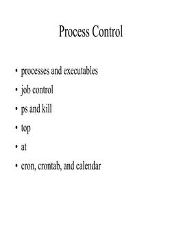 Process Control