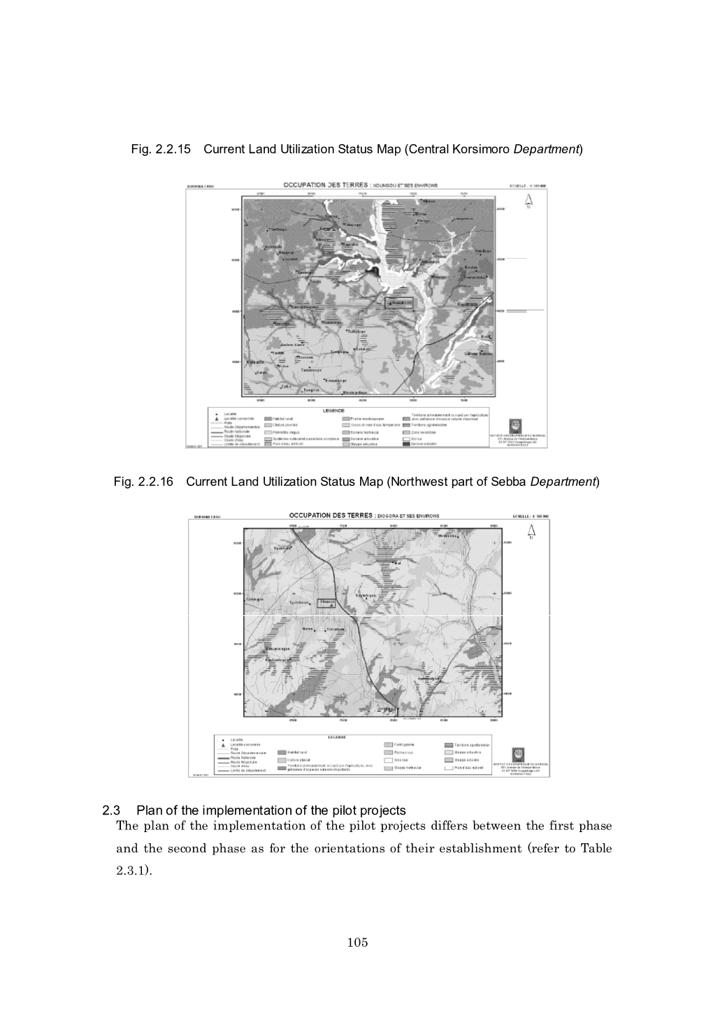 2.3 Plan of the Implementation of the Pilot Projects