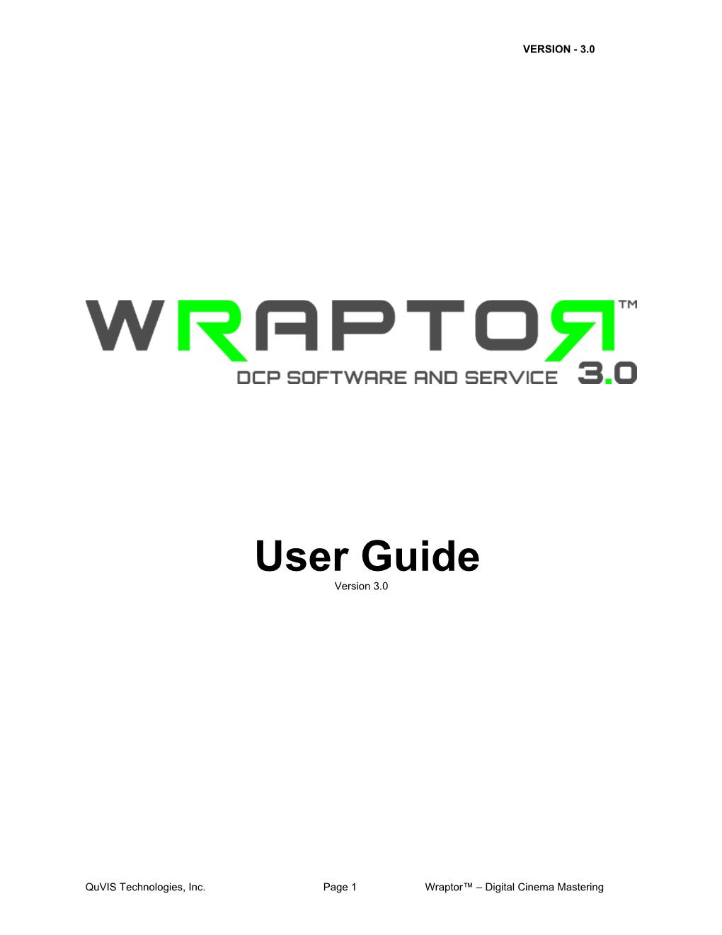 User Guide Version 3.0