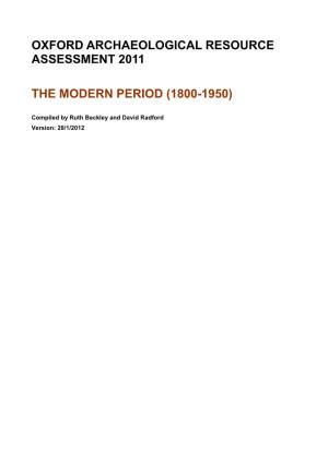The Modern Period (1800-1950)