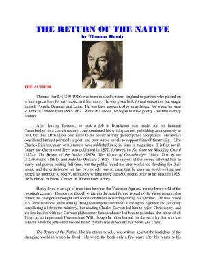 THE RETURN of the NATIVE by Thomas Hardy