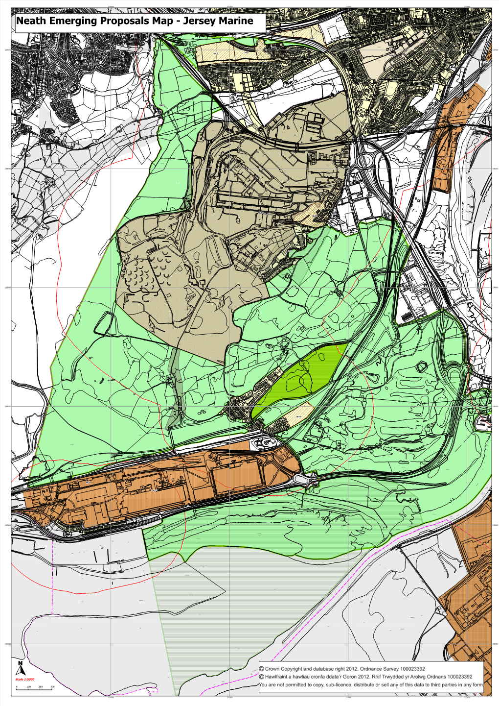 Neath Emerging Proposals Map - Jersey Marine Tennant Park HEN HEOL / OLD ROAD 1 5 91