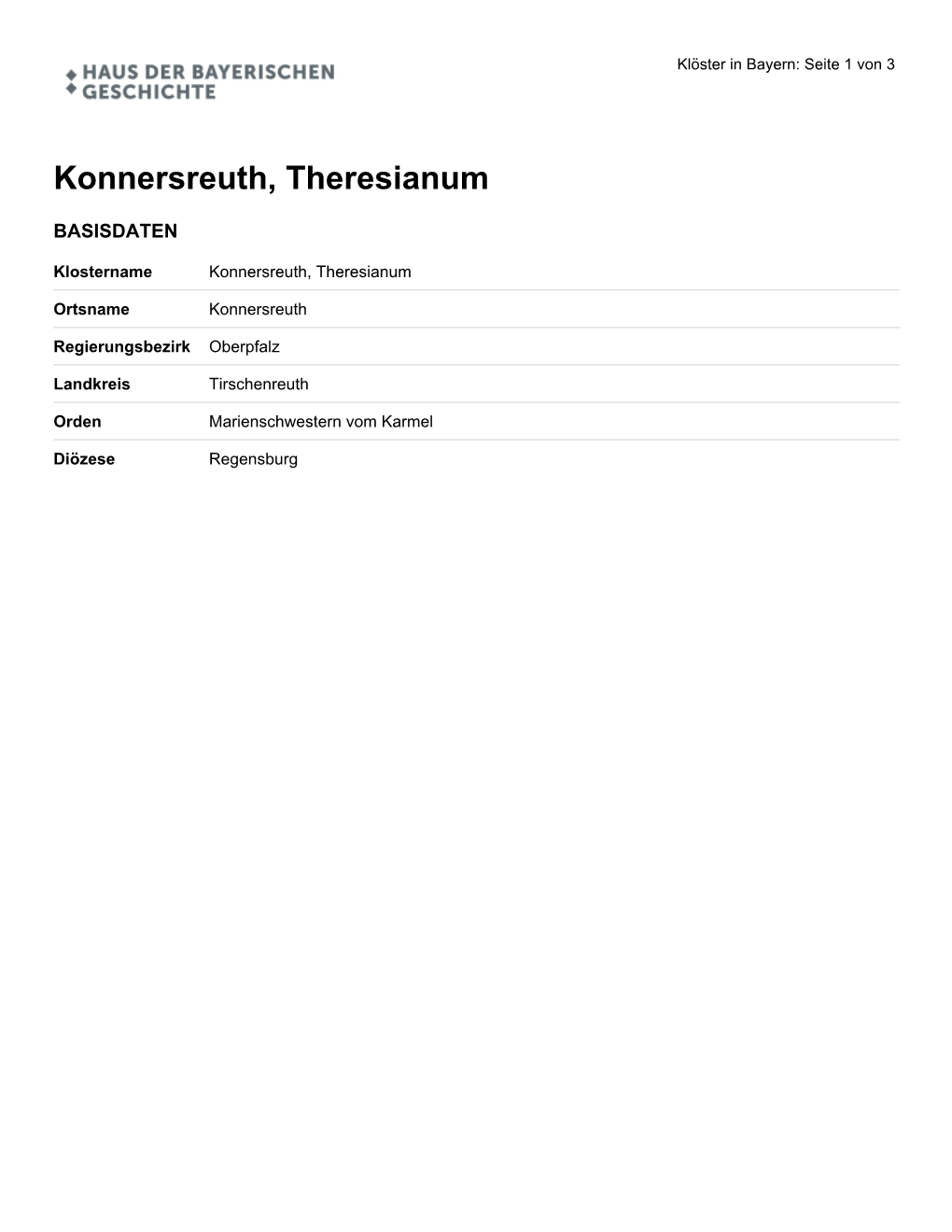 Konnersreuth, Theresianum