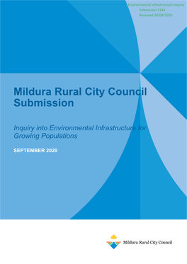 Mildura Rural City Council Submission