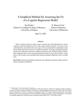 A Graphical Method for Assessing the Fit of a Logistic Regression Model