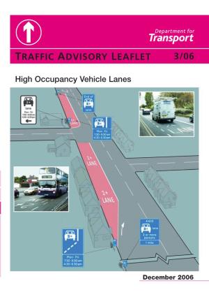 High Occupancy Vehicle Lanes