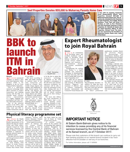 Expert Rheumatologist to Join Royal Bahrain