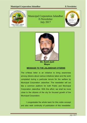 Municipal Corporation Jalandhar E-Newsletter