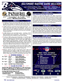 Baltimore Ravens Game Release