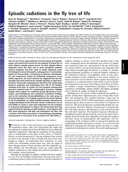 Episodic Radiations in the Fly Tree of Life