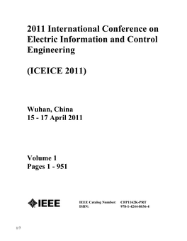 2011 International Conference on Electric Information and Control Engineering