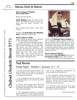 Chabad Chodesh Shevat 5771