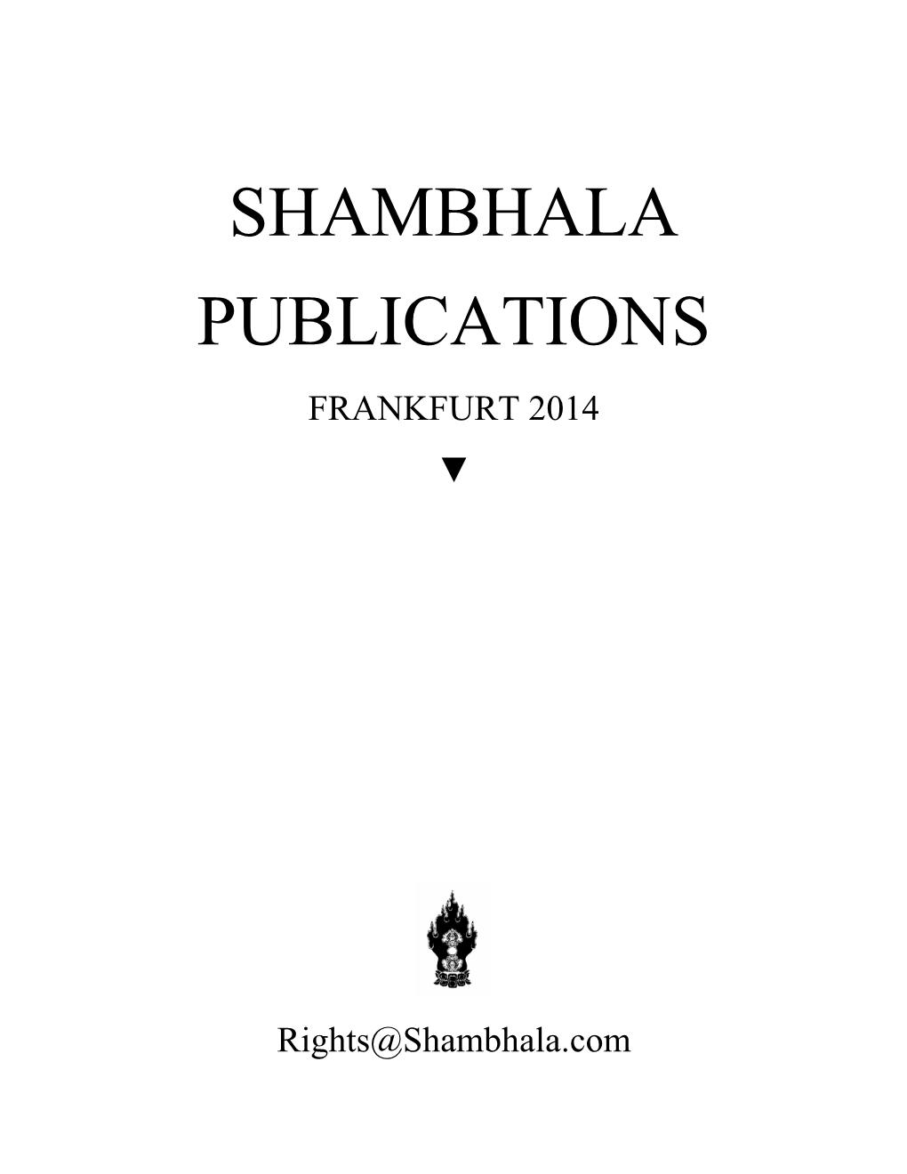 Shambhala Publications Frankfurt 2014 ▼