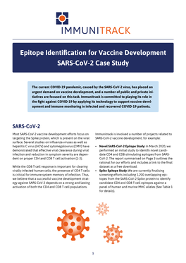 Epitope Identification for Vaccine Development SARS-Cov-2 Case Study