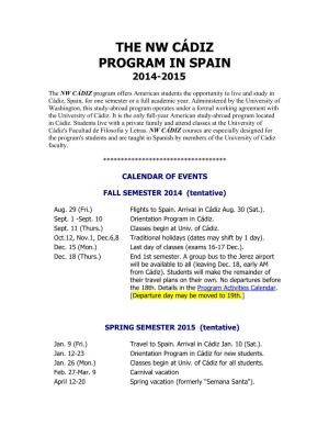 The Nw Cádiz Program in Spain