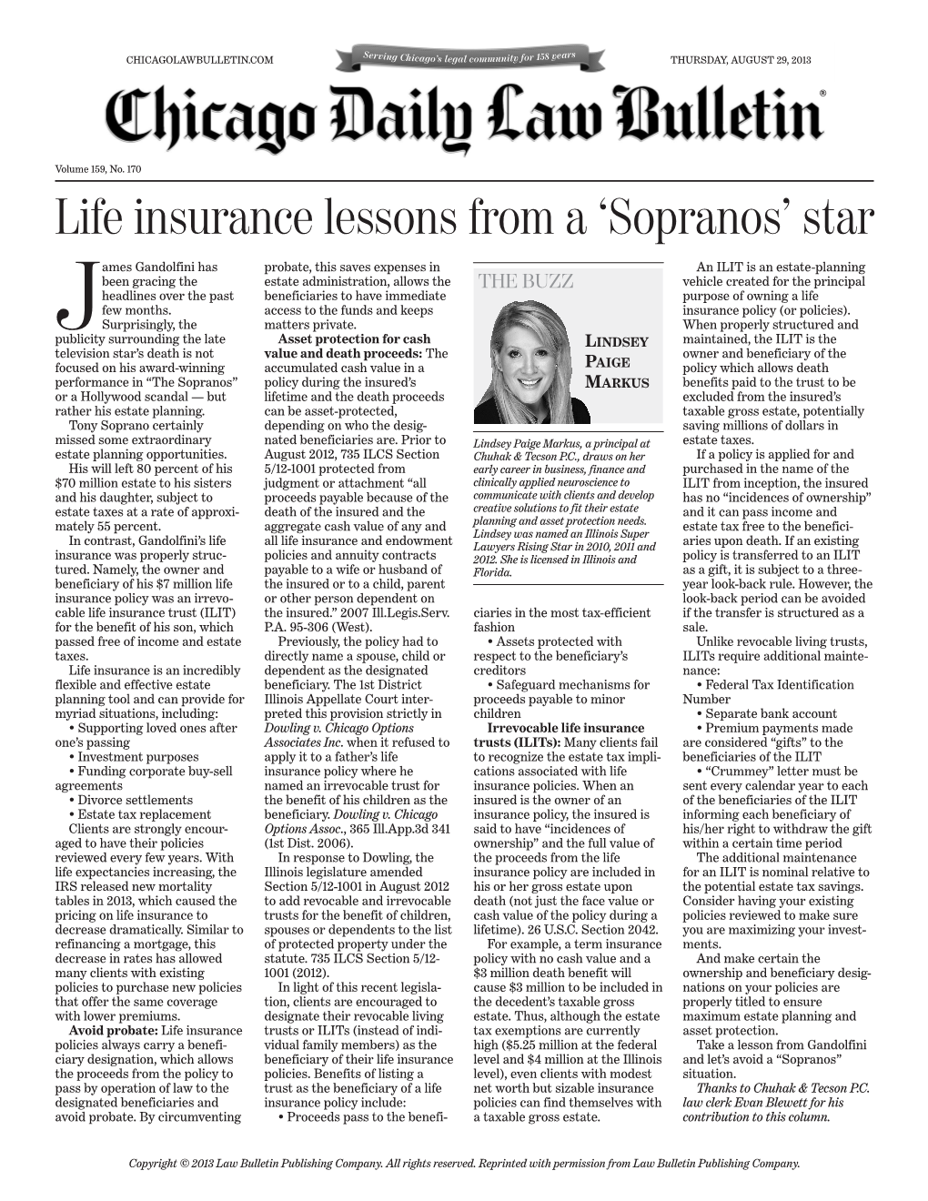 Life Insurance Lessons from a 'Sopranos' Star