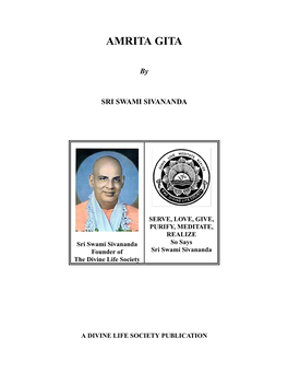 Amrita Gita by Sri Swami Sivananda