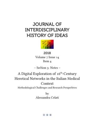 A Digital Exploration of 16Th-Century Heretical Networks in the Italian Medical Context Methodological Challenges and Research Perspectives *
