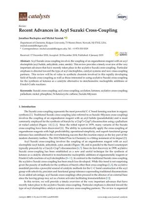 Recent Advances in Acyl Suzuki Cross-Coupling