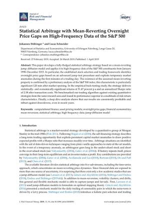 Statistical Arbitrage with Mean-Reverting Overnight Price Gaps on High-Frequency Data of the S&P