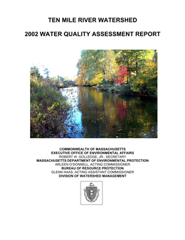 Open PDF File, 783.6 KB, for Ten Mile River Watershed 2002 Water