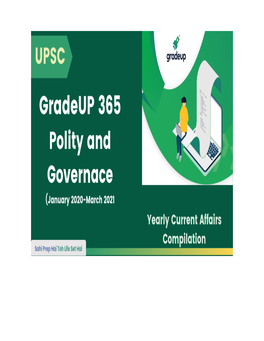 Gradeup 365 Polity and Governance Table of Contents