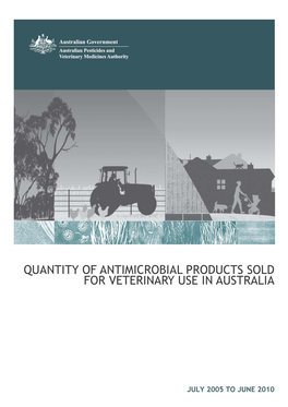 Quantity of Antimicrobial Products Sold for Veterinary Use in Australia