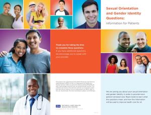 Sexual Orientation and Gender Identity Questions: Information for Patients