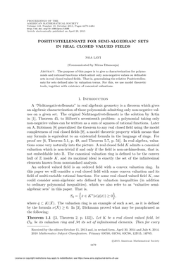 Positivstellensatz for Semi-Algebraic Sets in Real Closed Valued Fields