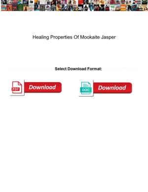 Healing Properties of Mookaite Jasper