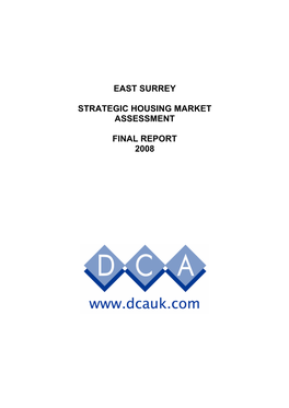 East Surrey Strategic Housing Market Assessment 2007 / 08