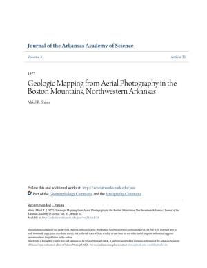 Geologic Mapping from Aerial Photography in the Boston Mountains, Northwestern Arkansas Mikel R