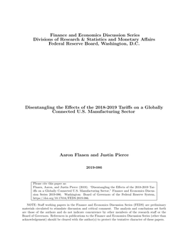 Disentangling the Effects of the 2018-2019 Tariffs on a Globally