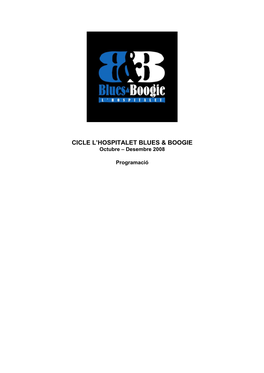 Cicle L'hospitalet Blues & Boogie