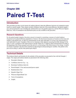 Paired T-Test