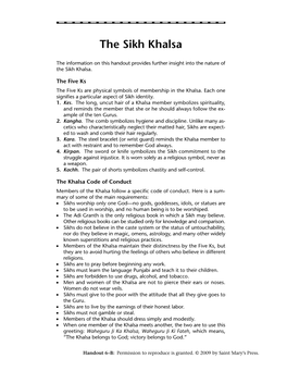 The Sikh Khalsa