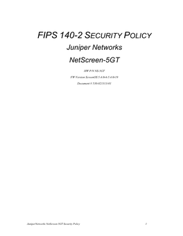 Security Policy, Netscreen-5GT