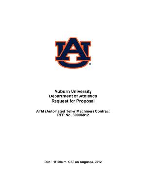 Auburn University Department of Athletics Request for Proposal