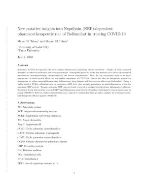 New Putative Insights Into Neprilysin (NEP)