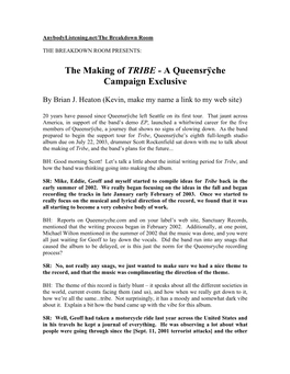 A Queensrÿche Campaign Exclusive