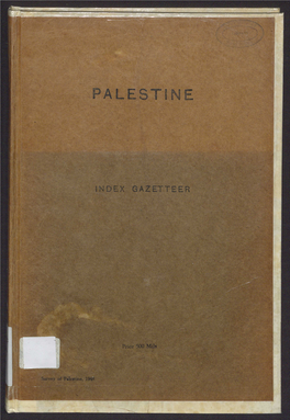 Palestine : Index Gazetteer