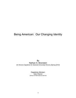 Our Changing Identity