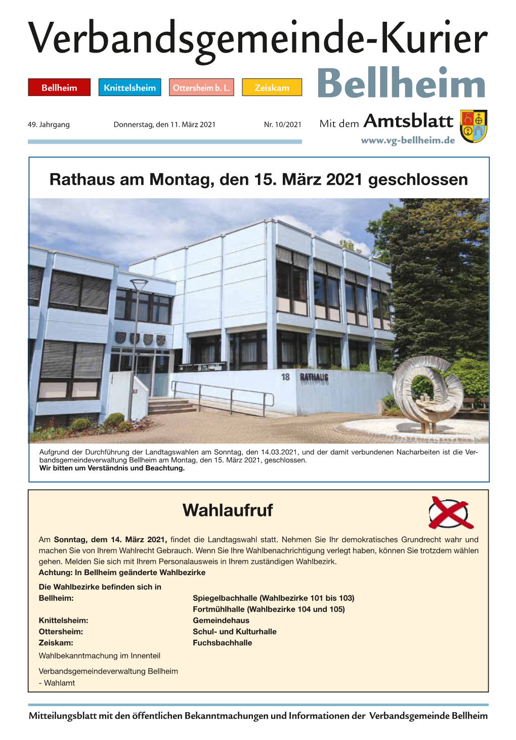 Verbandsgemeinde-Kurier Bellheim Knittelsheim Ottersheim B